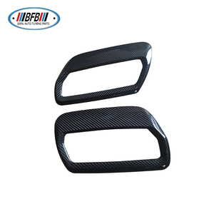 2 PCS Évent de capot de voiture en fibre de carbone véritable pour les nouveaux évents de capot Mustang 2018-2021 - Product Image 6