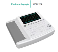 Appareil ECG 12 pistes WEC-12A avec écran tactile 7 pouces et interprétation automatique, batterie rechargeable intégrée et impression thermique