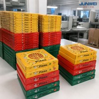 Boîtes à pizza en carton ondulé de qualité alimentaire, 8 mm d'épaisseur, matériaux recyclés, logo imprimé personnalisé, emballage jetable