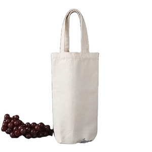 ผลิตกระเป๋าผ้าแคนวาสใส่ขวดไวน์ใบเดียวแบบกำหนดเองพร้อมที่ใส่ขวดน้ำ - Product Image 5