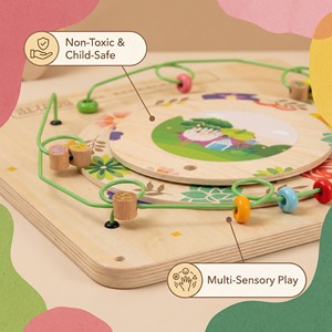 Jeu éducatif mural en bois STEM pour le jardinage - Jeu de correspondance des couleurs des fleurs, gain de place, sûr et non toxique pour les enfants - Product Image 2