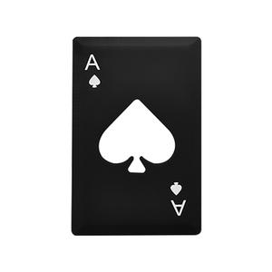 Ace Of Spades Credit Card <b>Bottle</b> <b>Opener</b> Stainless Steel 8.5x5.5cm Flat Shape <b>Beer</b> <b>Opener</b> Household Tool - Product Image 3