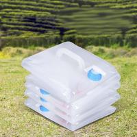 Bouteille d'eau pliable en silicone 5L 10L 15L 20L, anti-fuite, sans BPA, compatible micro-ondes, pour la survie en plein air