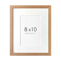 Set Bingkai Foto Kayu Solid 8x10 dengan Finishing Alami, untuk Pajangan Dinding/Meja, Horizontal & Vertikal