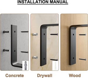 Kệ Kim Loại Hình Chữ <span class=keywords><strong>J</strong></span> Tùy Chỉnh Kệ Treo Tường Cho Phòng Ngủ Phòng Khách Giá Đựng Đồ - Product Image 3