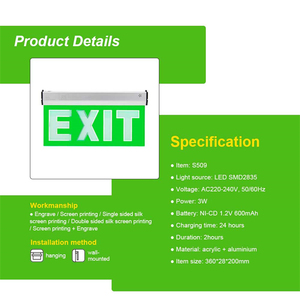 Úc LED cháy chỉ số nhúng với an toàn Exit khẩn cấp ánh sáng IP65 sạc LED đèn lửa thoát khẩn cấp ánh sáng - Product Image 2