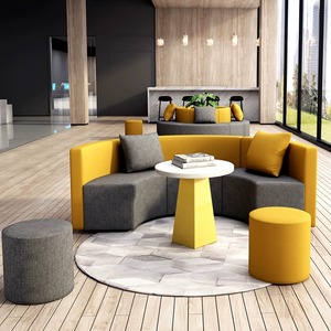 Juego de Sofás Reclinables Modulares de Cuero Minimalista Italiano de Alta Calidad - Muebles de Oficina de Lujo - Product Image 2