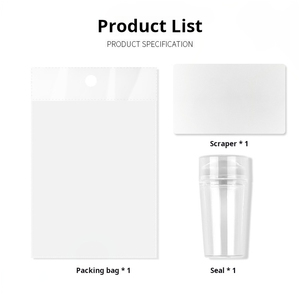 Trong suốt Silicone Nail Art stamper Kit pháp thiết kế móng tay Tấm tem đánh bóng con dấu kép hai mặt scraper - Product Image 6