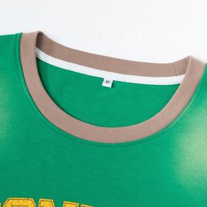 Camiseta Retro de Algodón 100% para Hombre, Estilo Urbano, Parches, Lavado Ácido Personalizado, Corte Holgado Deportivo, Impresión Digital de Letras - Product Image 3