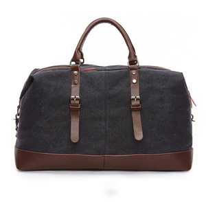 Sac de voyage en toile vintage, sac de voyage portable de grande capacité, sac à main, sac bandoulière pour hommes et femmes - Product Image 4