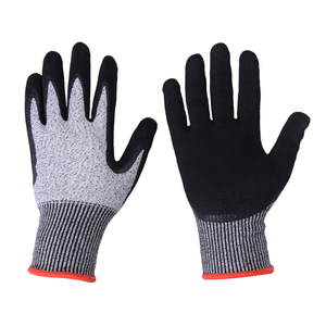 Găng tay làm việc Nitrile với găng tay lò cao su chống cắt cao su Cọ phủ cát với bảo vệ chống cắt tăng cường - Product Image 3
