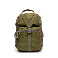 Sac d'assaut carré pour hommes Messager à cadre externe avec doublure en polyester pour le camping et les voyages à usage tactique
