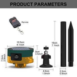 ソーラーパワーアニマルリペラーホームアラームシステムモーションセンサー付きソーラーアラームライト - Product Image 5