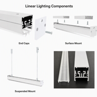 Lentille linéaire optique PMMA AEF-023 à faisceau large de 100 degrés pour éclairage LED en profilé aluminium