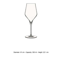 Collection de gobelets. Supremo Chardonnay 35 cl Luigi Bormioli H 22,1 cm Ø 8,1 cm