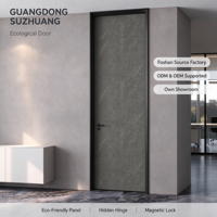 Porte écologique ignifuge moderne sur mesure en aluminium nid d'abeille pour maison, bureau, hôtel, école, hôpital