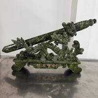 Épée de dragon en jade vert chinois en gros, ornement en jade Longquan, sculpture en jade serpentine naturel pour la décoration Feng Shui à domicile
