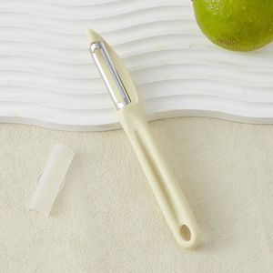 Éplucheur de cuisine haut de gamme en acier inoxydable beige multifonctionnel pour fruits et légumes, idéal pour pommes, pommes de terre, melons - Product Image 3