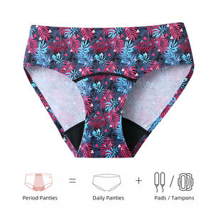 Braguitas Menstruales Green Envoy OEM con Estampado de Hojas de Selva, Diseño sin Costuras, 4 Capas, para Mujeres - Product Image 6