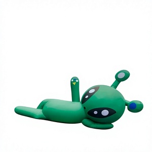 En stock, Nouveauté transfrontalière, AFTONSPARV, poupée en peluche verte Alien super douce avec rembourrage en coton PP - Product Image 1