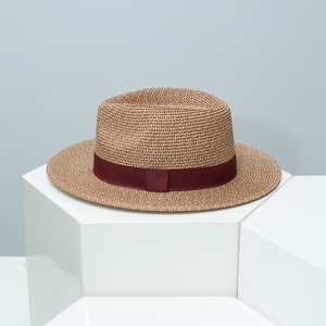 Sombreros de Paja Panamá de Ala Plana Tejidos para Hombre y Mujer, Ajustables, Estilo Retro, para Verano, Vacaciones, Moda, <span class=keywords><strong>Vaquero</strong></span> del Oeste - Product Image 4