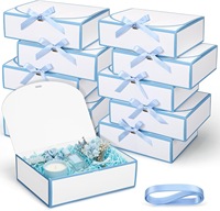 Boîtes cadeaux en papier avec ruban décoratif en gros, boîtes à dragées pour mariage, cadeaux de mariée, emballages pour cadeaux d'anniversaire et de fêtes