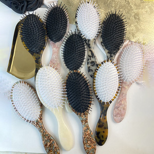 Cepillo desenredante de acetato de celulosa ecológico de <span class=keywords><strong>gran</strong></span> tamaño, cepillo masajeador de cuero cabelludo, cepillo desenredador de paletas, cepillo para extensiones de cabello - Product Image 2