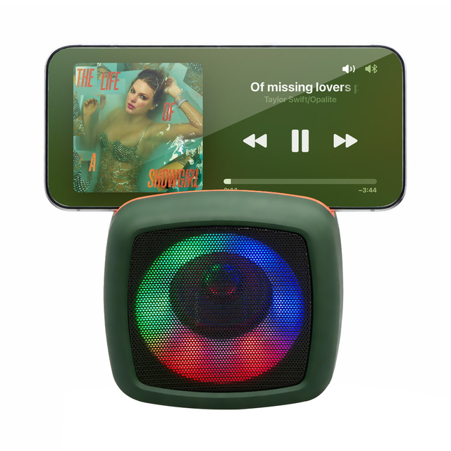 Portable for Speaker with HiFi Sound & Deep Bass 1200Mah for 5.4 Wireless Mini Speaker Plastic USB RGB Lights Travel