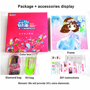 Vente en gros de jouets éducatifs faits à la main, mini cadre blanc, dessin animé, bricolage, peinture au diamant 5D <span class=keywords><strong>pour</strong></span> enfants, ensemble de peinture au diamant <span class=keywords><strong>pour</strong></span> enfants - Product Image 4