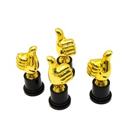 Trophées de récompense « Thumbs up » 5 pouces en plastique doré, petit trophée, récompenses de bureau, cadeaux, célébrations, jeux sportifs, fête, compétition, cadeau