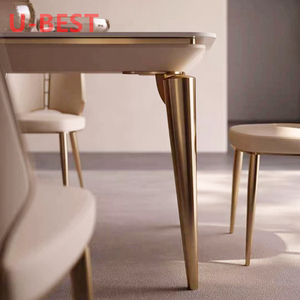 U-BEST Set <span class=keywords><strong>Tavolo</strong></span> e Sedie Rettangolare in Stile Italiano con <span class=keywords><strong>Piano</strong></span> in Marmo Nero <span class=keywords><strong>su</strong></span> <span class=keywords><strong>Misura</strong></span>, Combinazione Pratica <span class=keywords><strong>per</strong></span> Colazione e Pranzo - Product Image 5