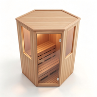 Cabine de sauna infrarouge lointain à faible EMF en bois de pruche massif avec verre trempé de 8 mm pour spa à domicile
