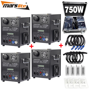 4 قطع آلة شرارة باردة بقوة 750 واط مع حقيبة، آلة ألعاب نارية باردة لحفلات الزفاف وأعياد الميلاد - Product Image 1