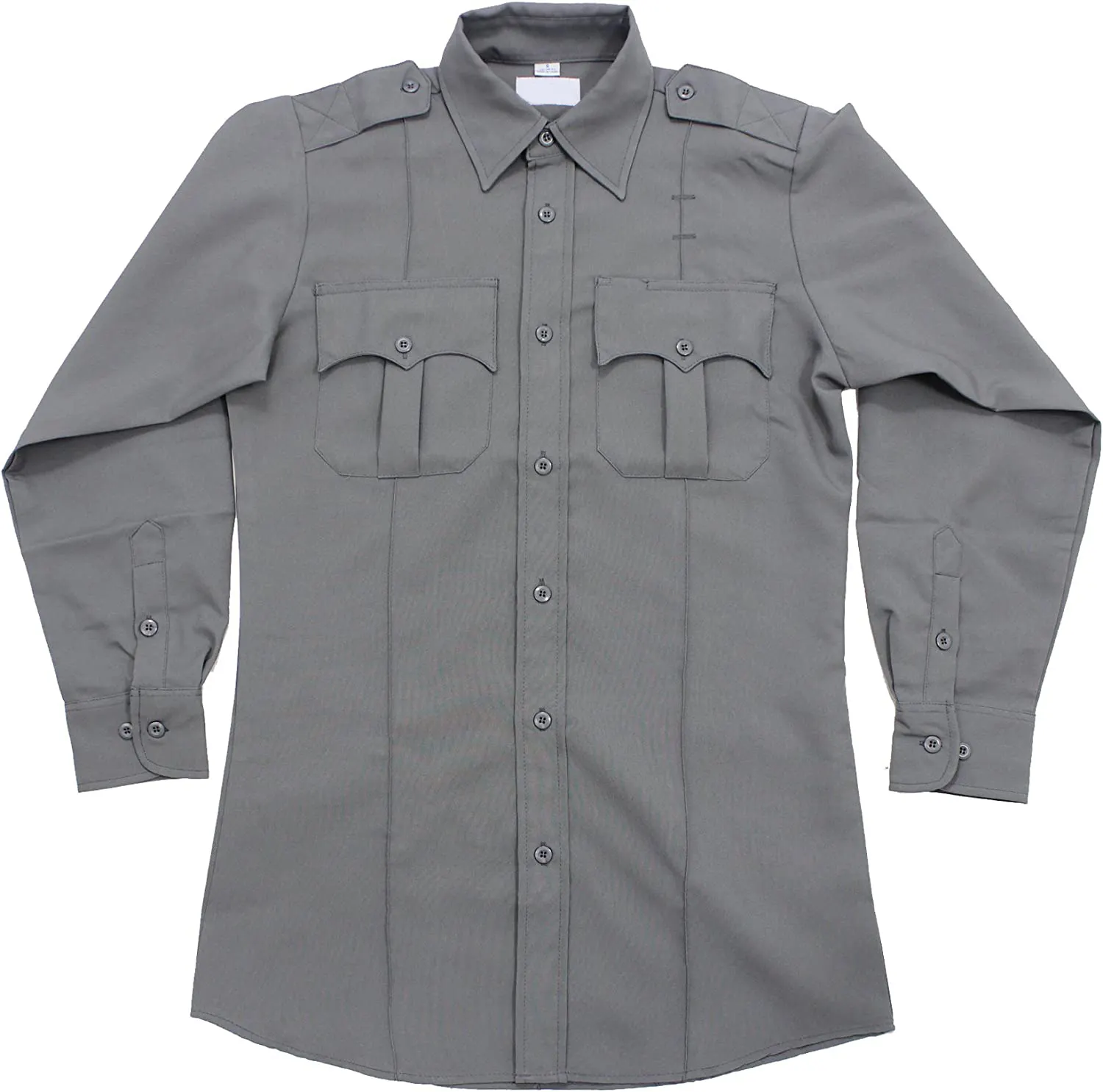 First Class 100% poliéster manga longa dos homens uniforme camisa branca