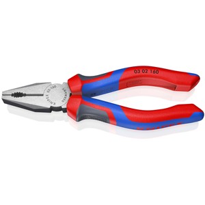 KNIPEX 03 02 160 SB Universal <b>pliers</b> with comfort handles, black, atramentized, 160 mm - Product Image 1