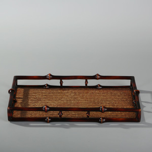 Chinese Style Bamboo Tea Tray Rectangular Handmade Woven Serving Tray For Home Tea Ceremony Storage - Product Image 2