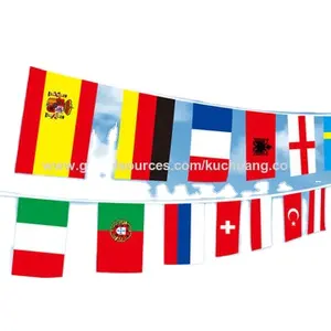 Qualità assicurata Bunting & Flagline ampia varietà schermo e stampa digitale bandiera nazionale in poliestere/matrimonio/compleanno