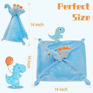 Doudou Dinosaure Doux pour Bébés Garçons et Filles, Couverture de Sécurité pour Nouveau-nés, Jouet Réconfortant pour Nourrissons - Product Image 3