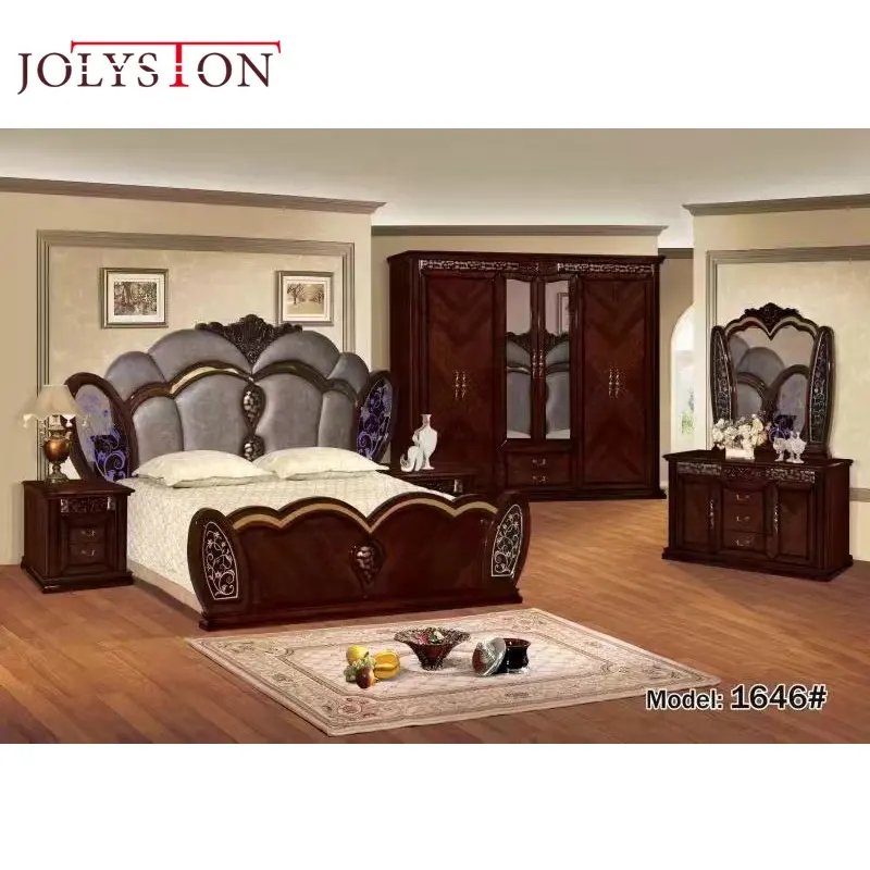 Juego de muebles de dormitorio personalizado Joyston Italian Bed Suite Extra Large Royal Luxury del fabricante