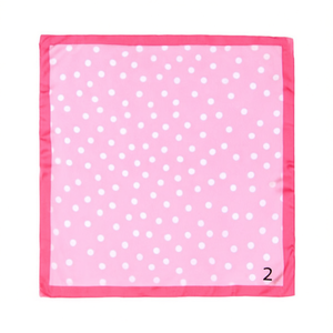 Pañuelo cuadrado de satén de seda con lunares de 70x70 cm, accesorio de moda para mujer - Product Image 1
