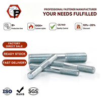 Grade 4.8/8.8 Carbon Steel Double Threaded Stud Bolt M5 M6 M8 M10 M12 Stud Bolt Zinc Plated Galvanized Two Threaded Bolt Rod
