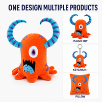 Peluche Monstre à un œil personnalisée, directement de l'usine, rembourrage en coton, tissu super doux - OEM/ODM pour marques à marque privée, commandes en gros