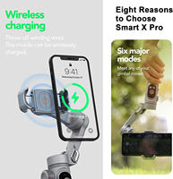 AOCHUAN Smart X Pro Stabilisateur Cardan 3 Axes Pliable Perche à Selfie Stabilisateur de Poche pour Téléphone Portable Smartphone
