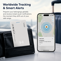Traceur de cartes intelligent certifié officiel, mini localisateur GPS pour portefeuille, bagages, compatible avec Apple Find My et Google Find My Device