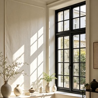 Ventana Francesa Vintage de Acero Forjado Estilo Antiguo para Proyecto de Renovación de Viviendas