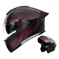 Casque intégral certifié DOT toutes saisons en ABS, double visière, coupe-vent, résistant à l'eau, pour scooter électrique