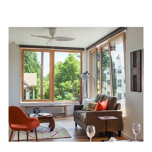 Fenêtre coulissante en <span class=keywords><strong>bois</strong></span> massif à double <span class=keywords><strong>vitrage</strong></span>, insonorisée, à économie d'énergie, pour la rénovation de la maison, avec revêtement de verre Low-E, naturelle - Product Image 1