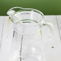 Pichet en verre transparent bouilloire pichet de 1 gallon avec poignée ensemble de verre pichet d'eau froide vente en gros