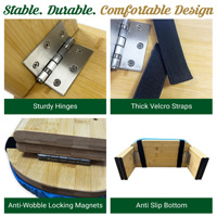 Banc de méditation ergonomique pliable à 3 hauteurs réglables, en bois durable, parfait pour la méditation, le yoga, la prière, le tabouret, le banc