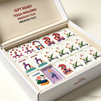Ensemble de Mahjong Américain en Acrylique Premium, 160 Tuiles, Design Artistique Exquis, Kit de Mahjong pour Joueurs, Cadeau de Vacances pour Femmes